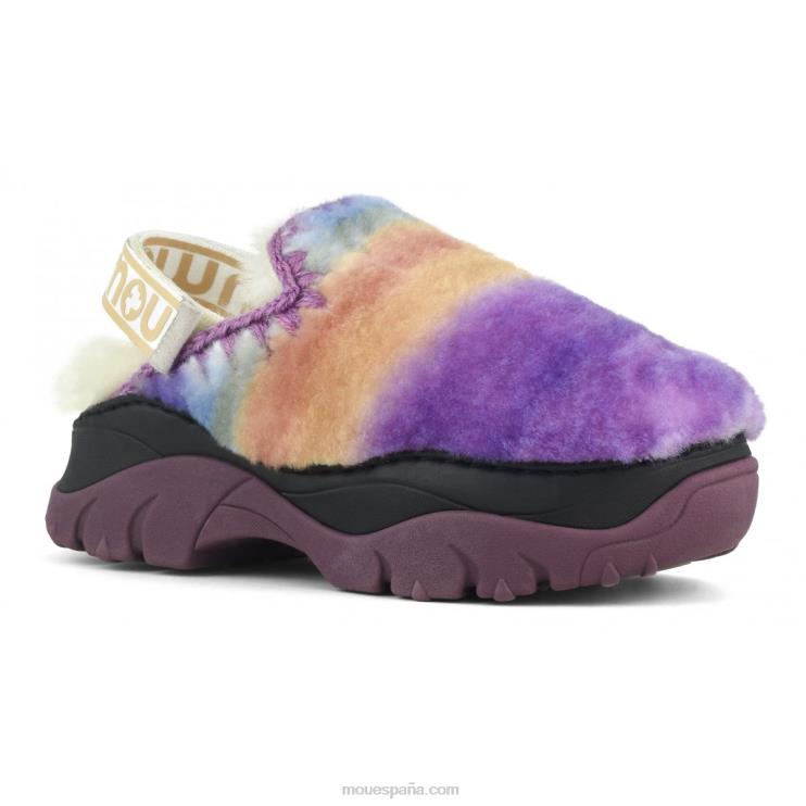 mujer zueco grueso con correa trasera Mou NN6RX523 mezclar morado