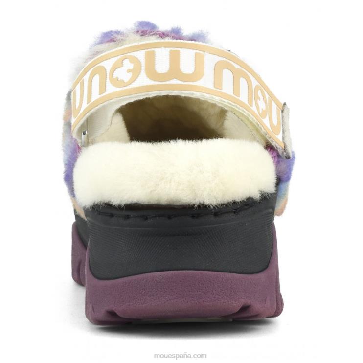 mujer zueco grueso con correa trasera Mou NN6RX523 mezclar morado
