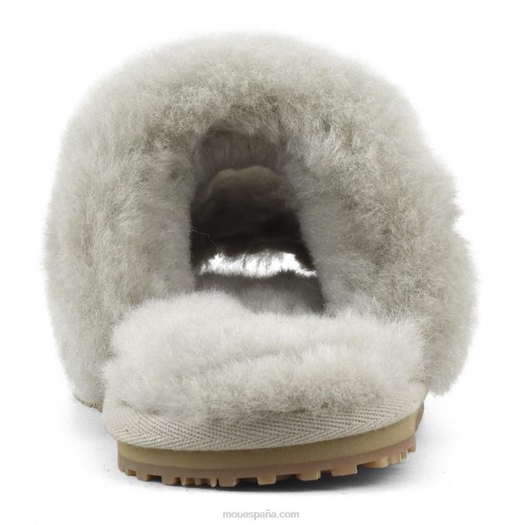 mujer Slipper 2 rayas pelo borrego Mou NN6RX448 arena