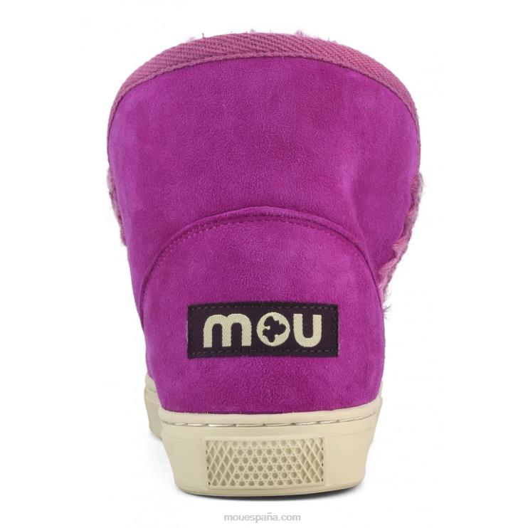 mujer Zapatilla esquimal pespuntes combinados Mou NN6RX606 ciclamina