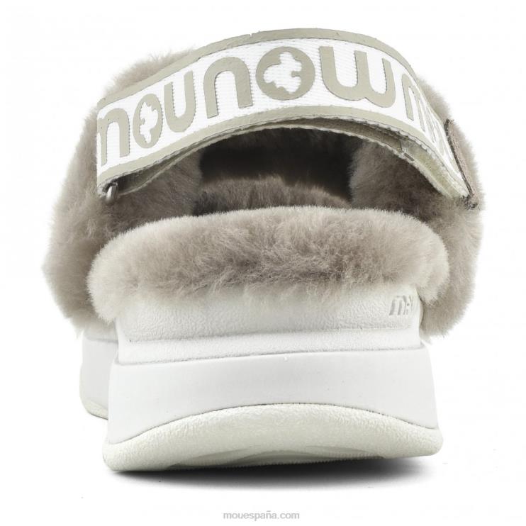 mujer correa trasera de pantuflas para correr Mou NN6RX511 elefante gris