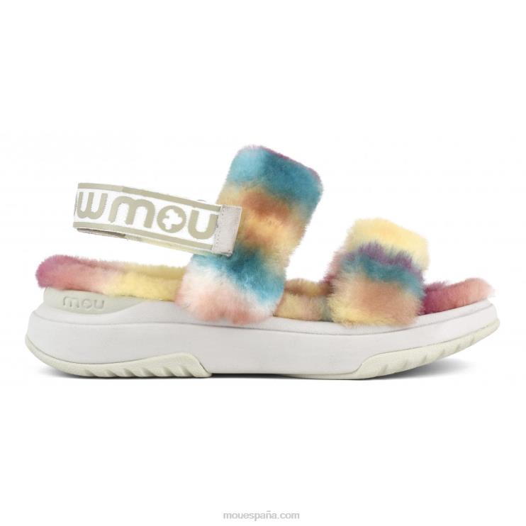 mujer correa trasera de pantuflas para correr Mou NN6RX514 mezclar verde