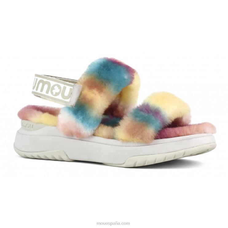 mujer correa trasera de pantuflas para correr Mou NN6RX514 mezclar verde