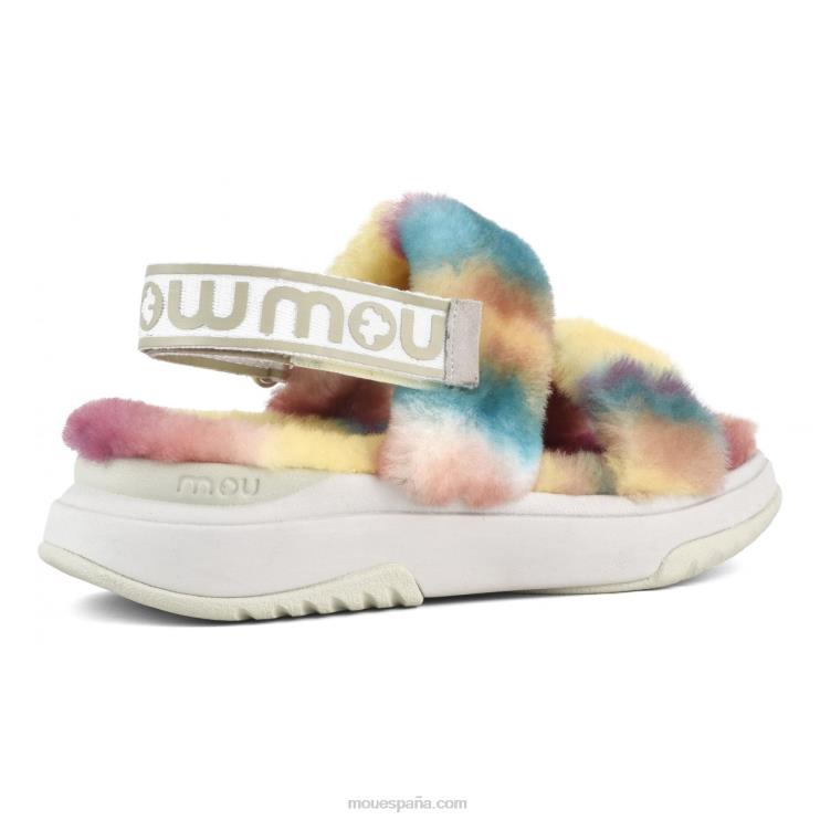 mujer correa trasera de pantuflas para correr Mou NN6RX514 mezclar verde