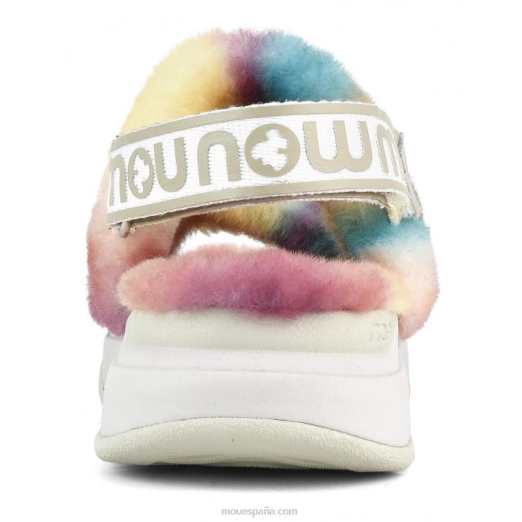 mujer correa trasera de pantuflas para correr Mou NN6RX514 mezclar verde