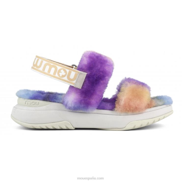 mujer correa trasera de pantuflas para correr Mou NN6RX515 mezclar morado
