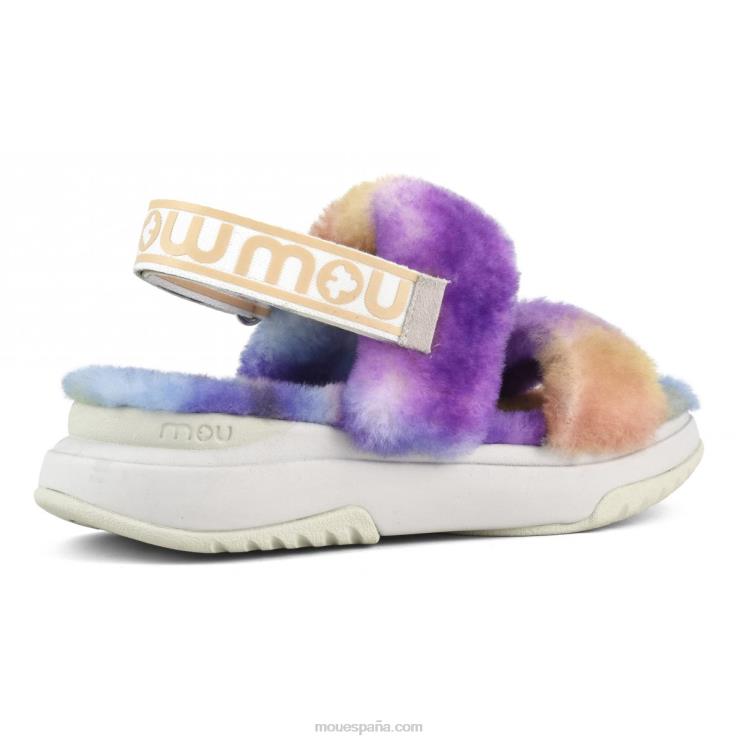 mujer correa trasera de pantuflas para correr Mou NN6RX515 mezclar morado