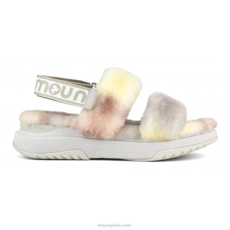 mujer correa trasera de pantuflas para correr Mou NN6RX516 mezcla natural