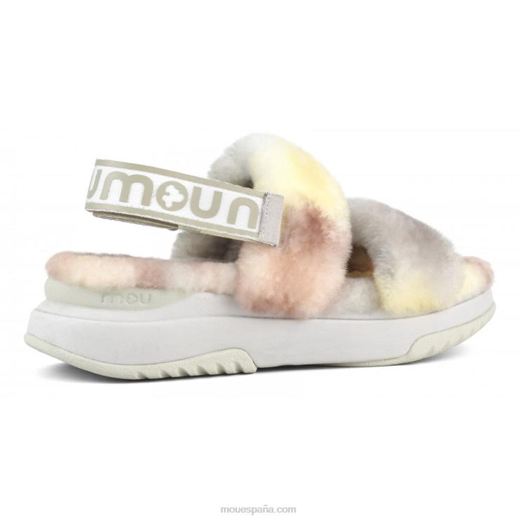 mujer correa trasera de pantuflas para correr Mou NN6RX516 mezcla natural