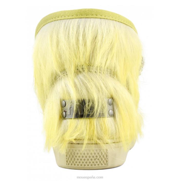 mujer esquimal zapatilla pelo largo ponyskin Mou NN6RX679 poni de pelo largo blanco