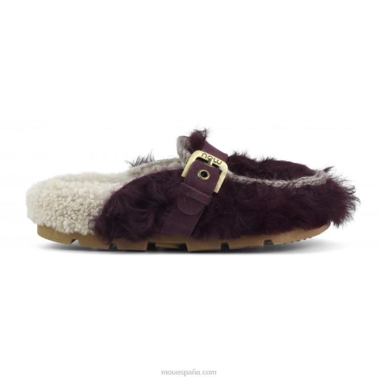 mujer hebilla bio checkiang de invierno Mou NN6RX426 Burdeos