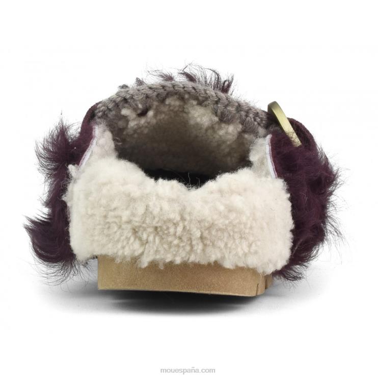 mujer hebilla bio checkiang de invierno Mou NN6RX426 Burdeos