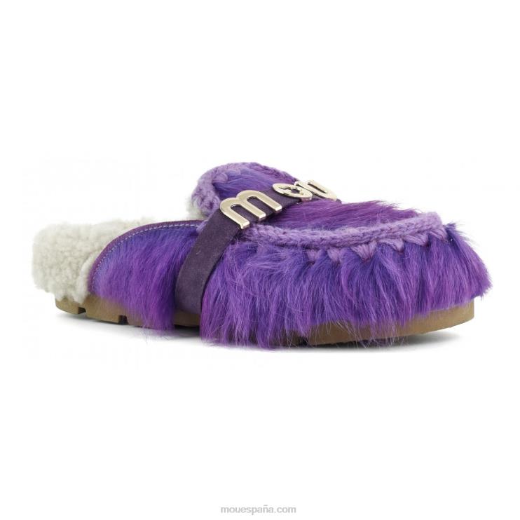 mujer invierno bio diapositiva pelo largo ponyskin Mou NN6RX417 poni de pelo largo morado