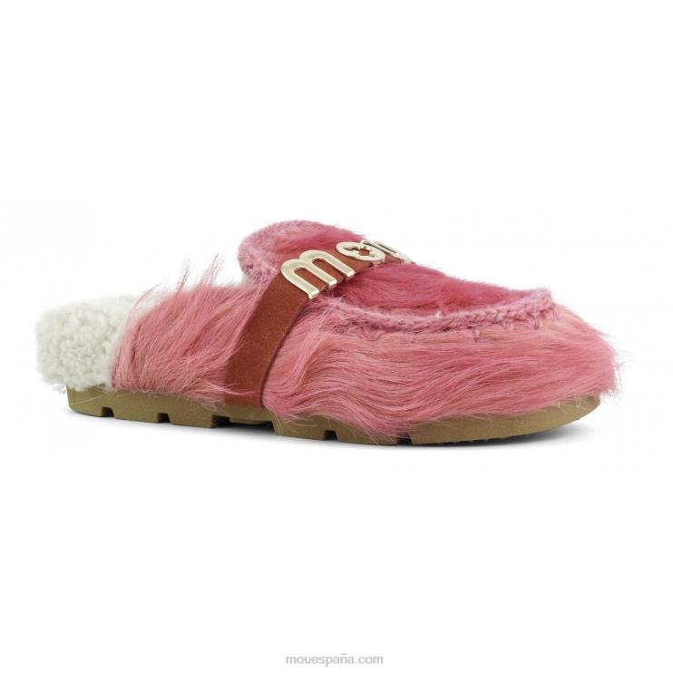 mujer invierno bio diapositiva pelo largo ponyskin Mou NN6RX418 poni de pelo largo rosa fuxia