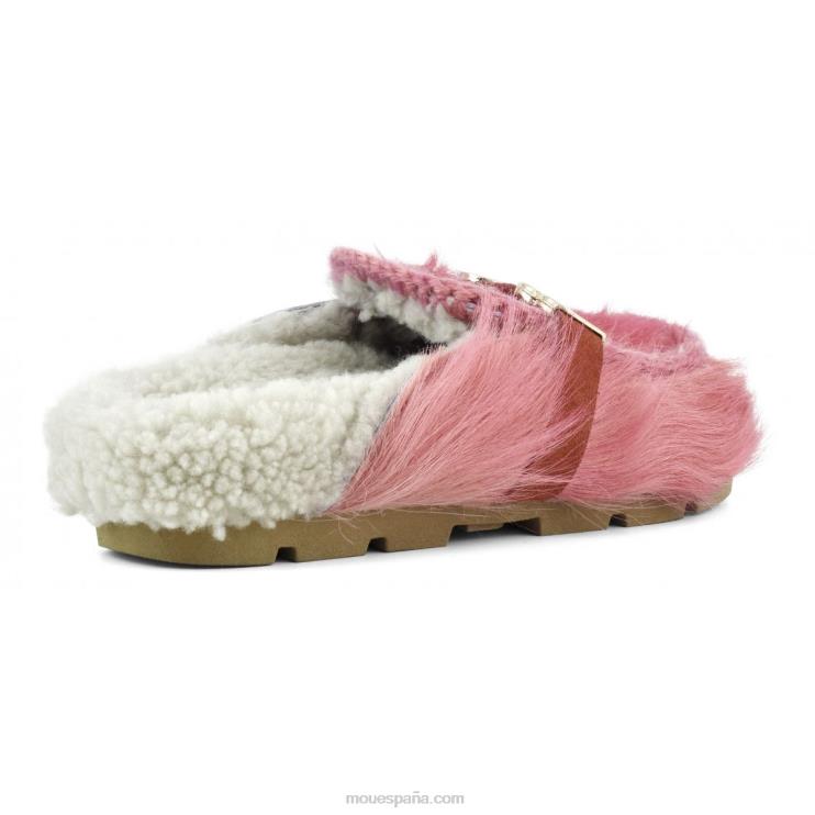 mujer invierno bio diapositiva pelo largo ponyskin Mou NN6RX418 poni de pelo largo rosa fuxia