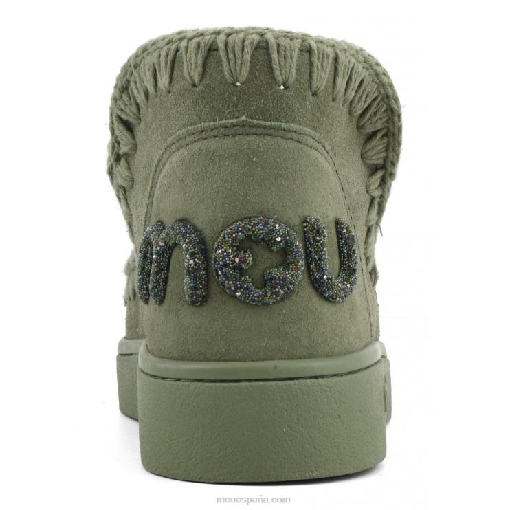 mujer logotipo de brillo monocromático de zapatillas Mou NN6RX29 salvia de verano