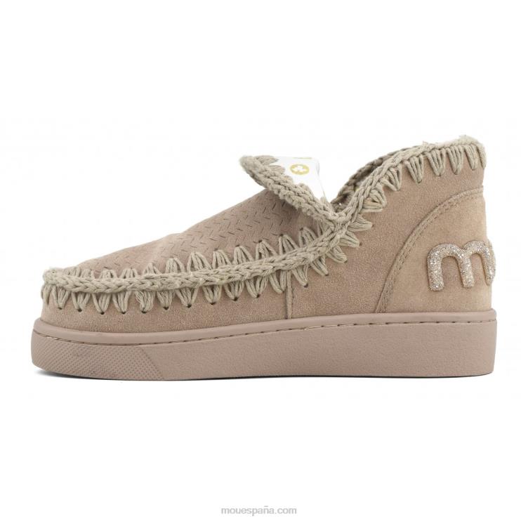 mujer logotipo de brillo monocromático de zapatillas Mou NN6RX32 arena rosa (fundente)