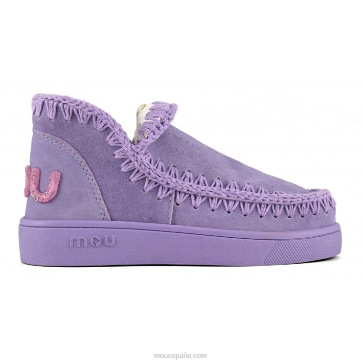 mujer logotipo de brillo monocromático de zapatillas Mou NN6RX34 glicina