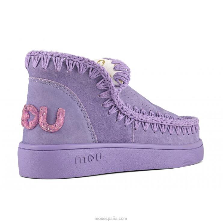 mujer logotipo de brillo monocromático de zapatillas Mou NN6RX34 glicina