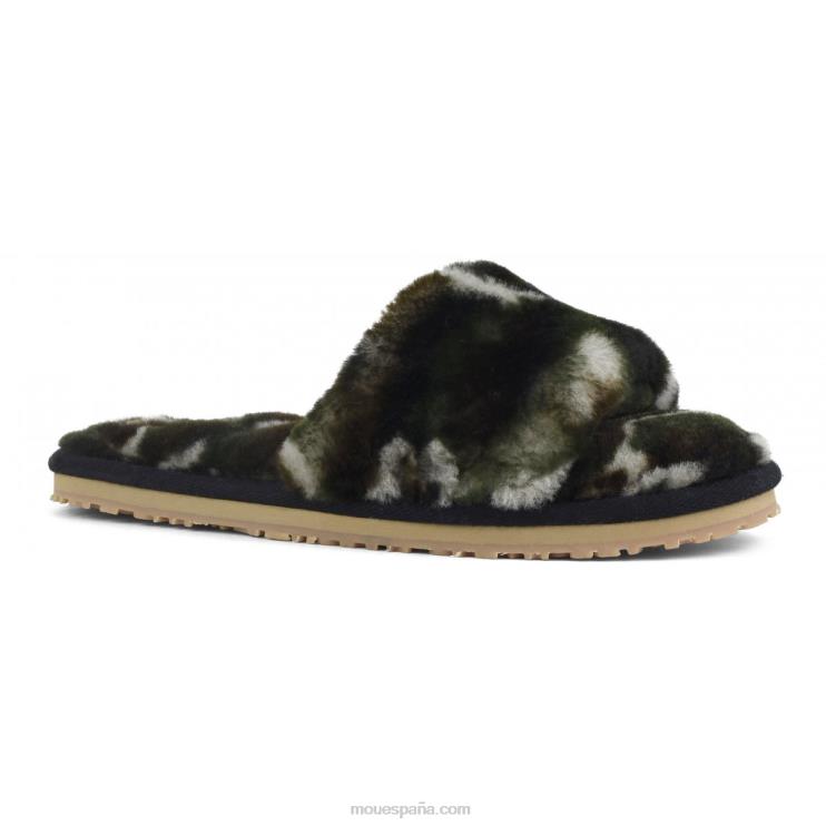 mujer pantuflas con pelo de oveja Mou NN6RX494 camuflaje