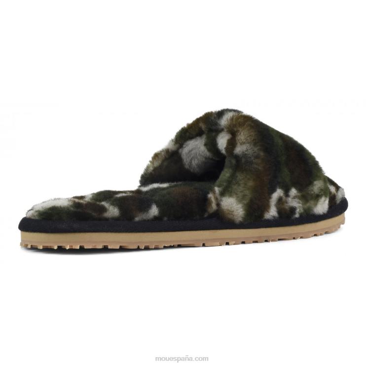 mujer pantuflas con pelo de oveja Mou NN6RX494 camuflaje