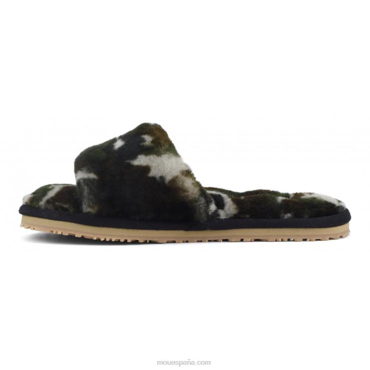 mujer pantuflas con pelo de oveja Mou NN6RX494 camuflaje