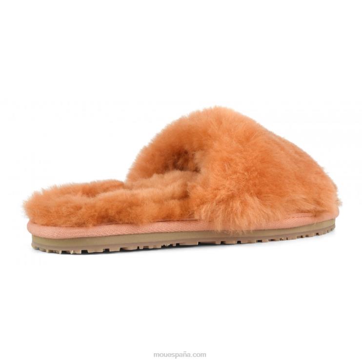 mujer pantuflas con pelo de oveja Mou NN6RX495 albaricoque naranja