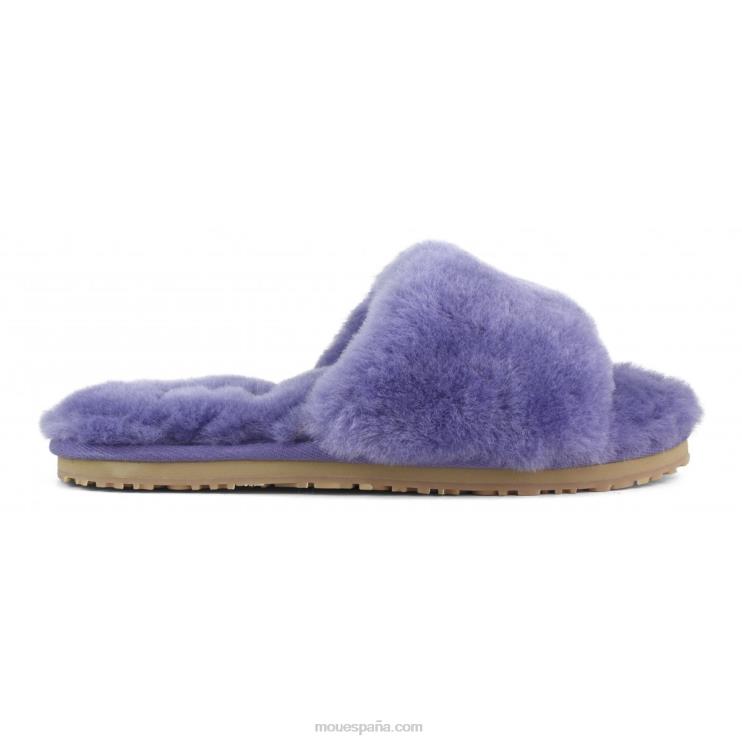 mujer pantuflas con pelo de oveja Mou NN6RX497 púrpura crepúsculo