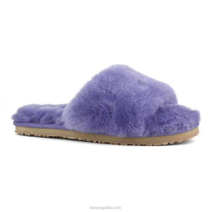 mujer pantuflas con pelo de oveja Mou NN6RX497 púrpura crepúsculo