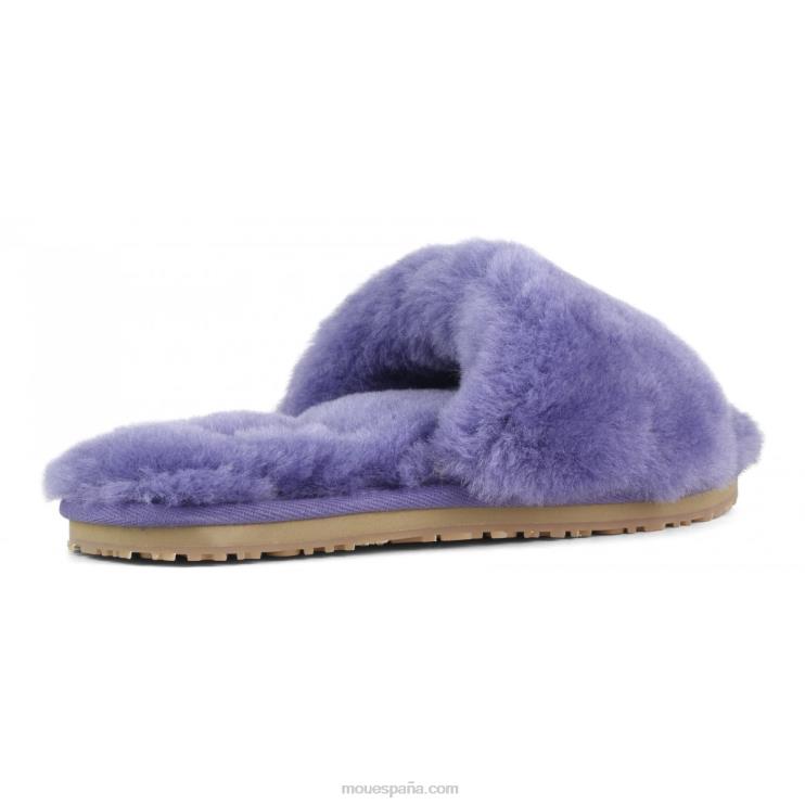 mujer pantuflas con pelo de oveja Mou NN6RX497 púrpura crepúsculo