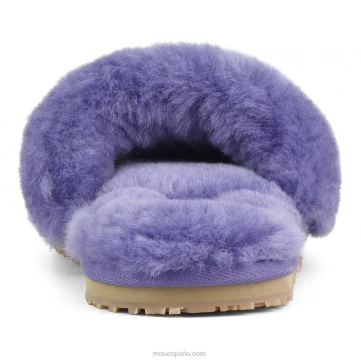 mujer pantuflas con pelo de oveja Mou NN6RX497 púrpura crepúsculo