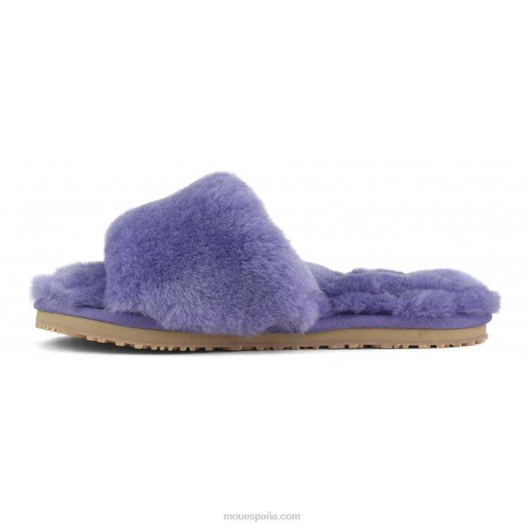 mujer pantuflas con pelo de oveja Mou NN6RX497 púrpura crepúsculo