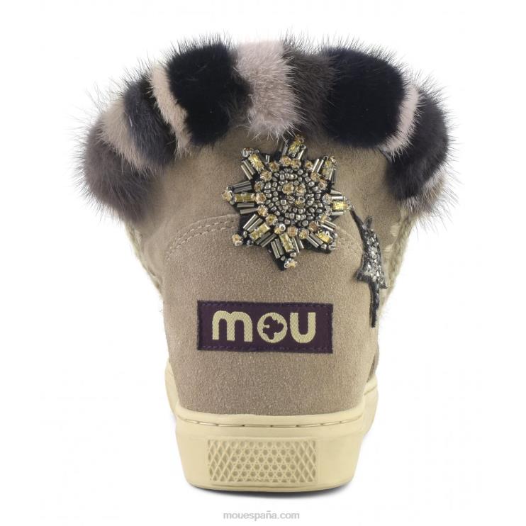 mujer parches de estrellas de zapatillas esquimales Mou NN6RX650 elefante gris