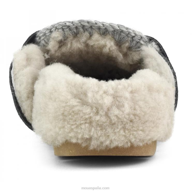 mujer tobogán biológico de invierno Mou NN6RX422 plata metalizada envejecida