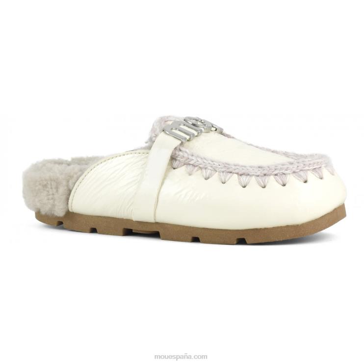 mujer tobogán biológico de invierno Mou NN6RX425 blanco charol