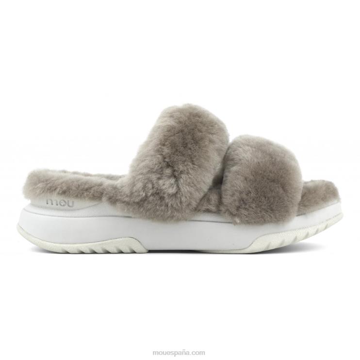 mujer zapatilla de jogging Mou NN6RX504 elefante gris