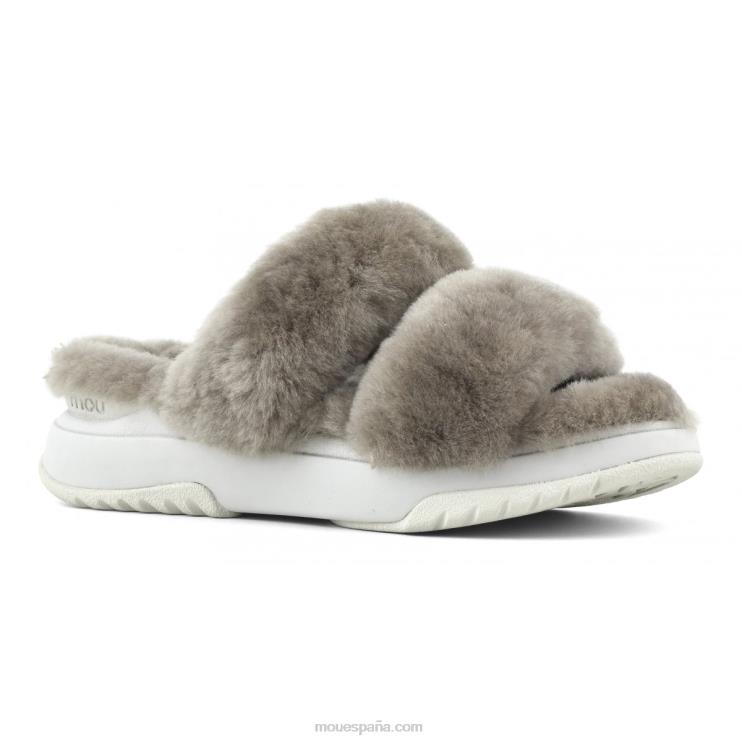mujer zapatilla de jogging Mou NN6RX504 elefante gris