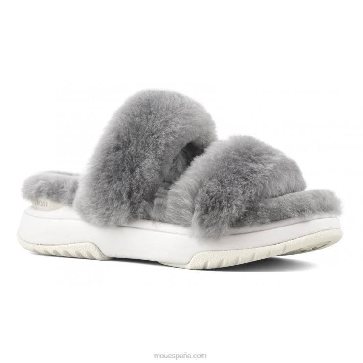 mujer zapatilla de jogging Mou NN6RX506 gris claro