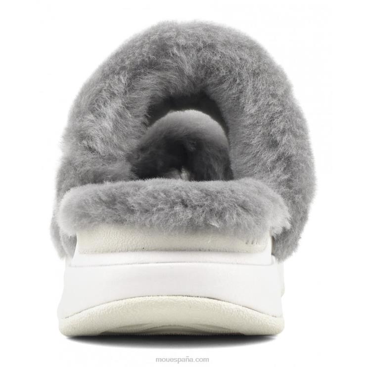 mujer zapatilla de jogging Mou NN6RX506 gris claro