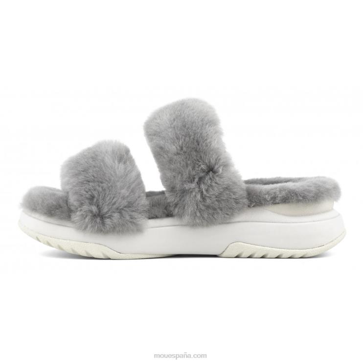 mujer zapatilla de jogging Mou NN6RX506 gris claro