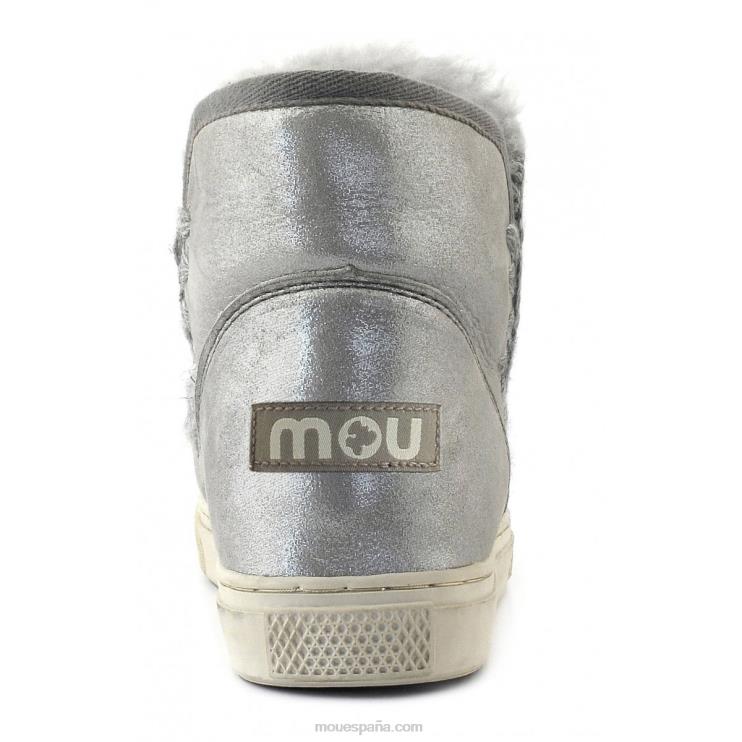mujer zapatilla esquimal Mou NN6RX661 plata micropurpurina