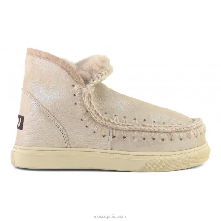 mujer zapatilla esquimal Mou NN6RX665 beige rosa