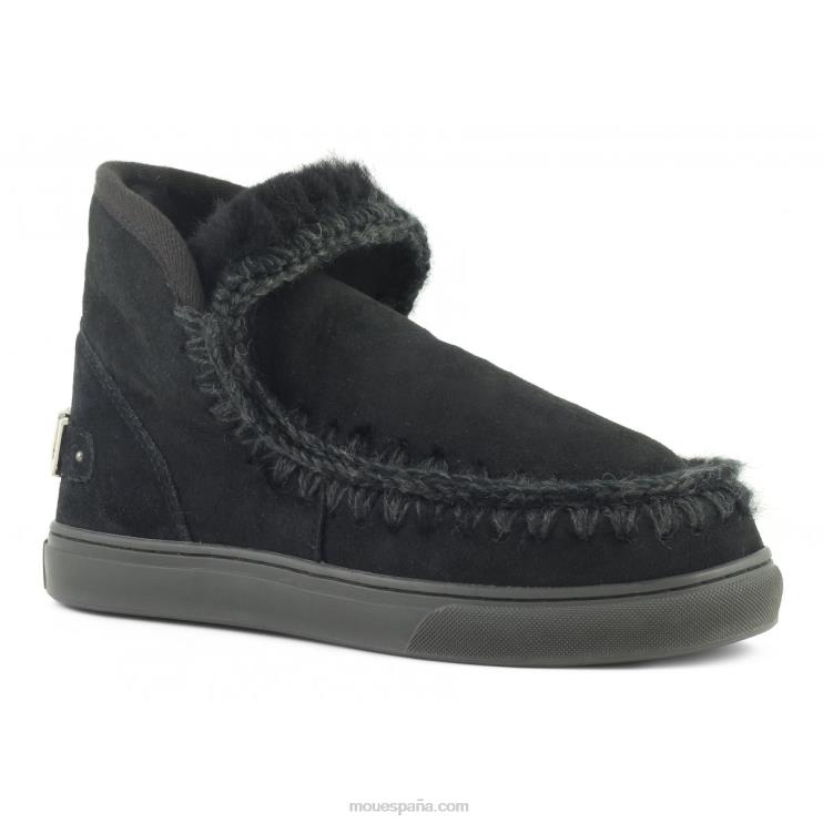mujer zapatilla esquimal gran logo metalizado Mou NN6RX599 negro