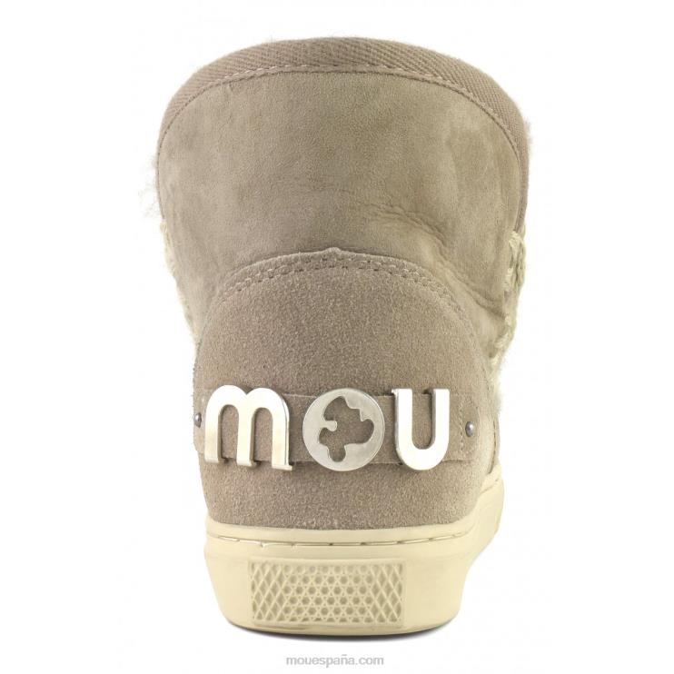 mujer zapatilla esquimal gran logo metalizado Mou NN6RX600 elefante gris