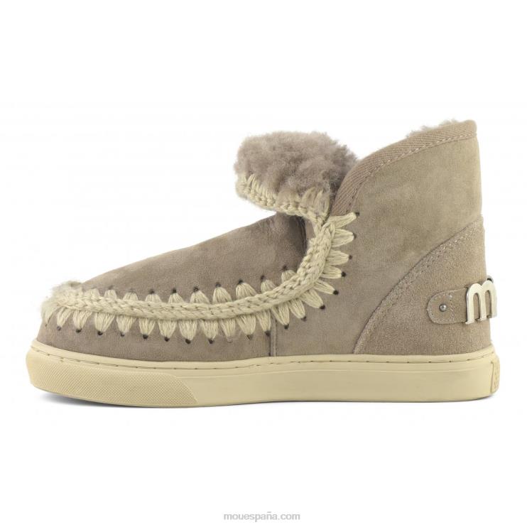 mujer zapatilla esquimal gran logo metalizado Mou NN6RX600 elefante gris