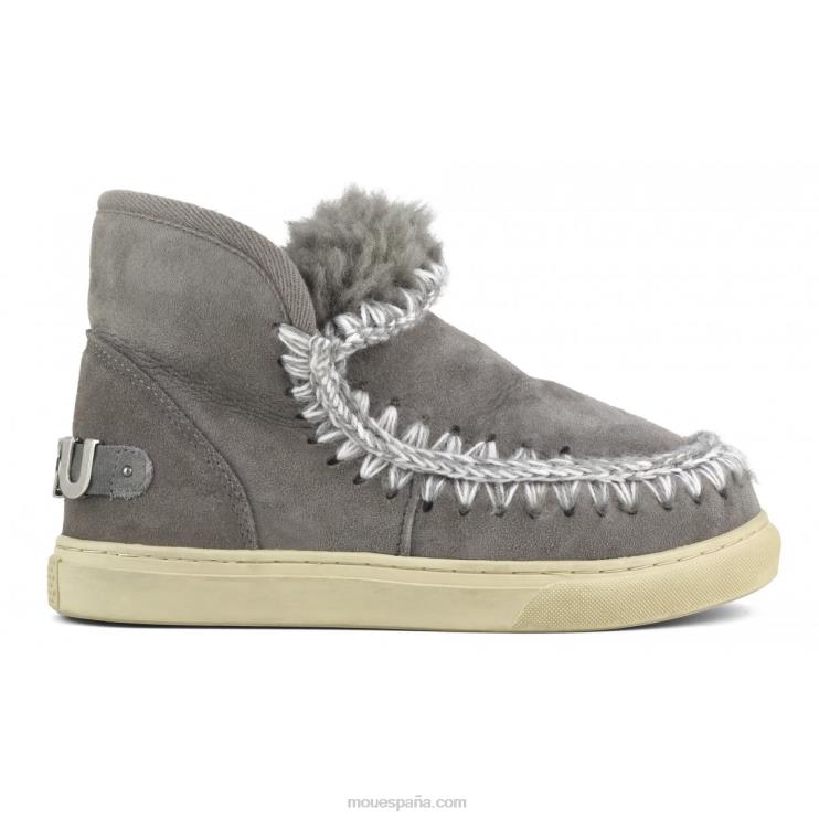 mujer zapatilla esquimal gran logo metalizado Mou NN6RX601 nuevo gris