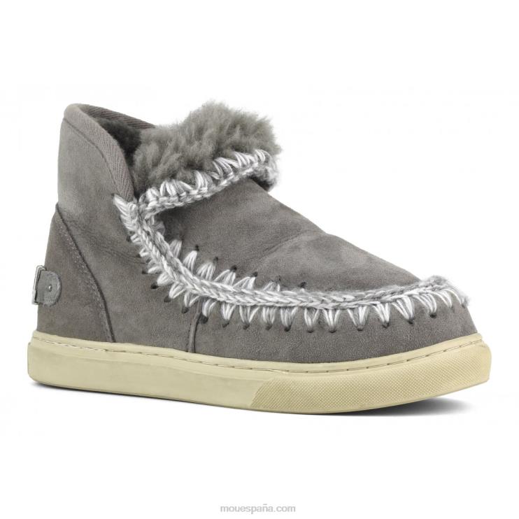 mujer zapatilla esquimal gran logo metalizado Mou NN6RX601 nuevo gris