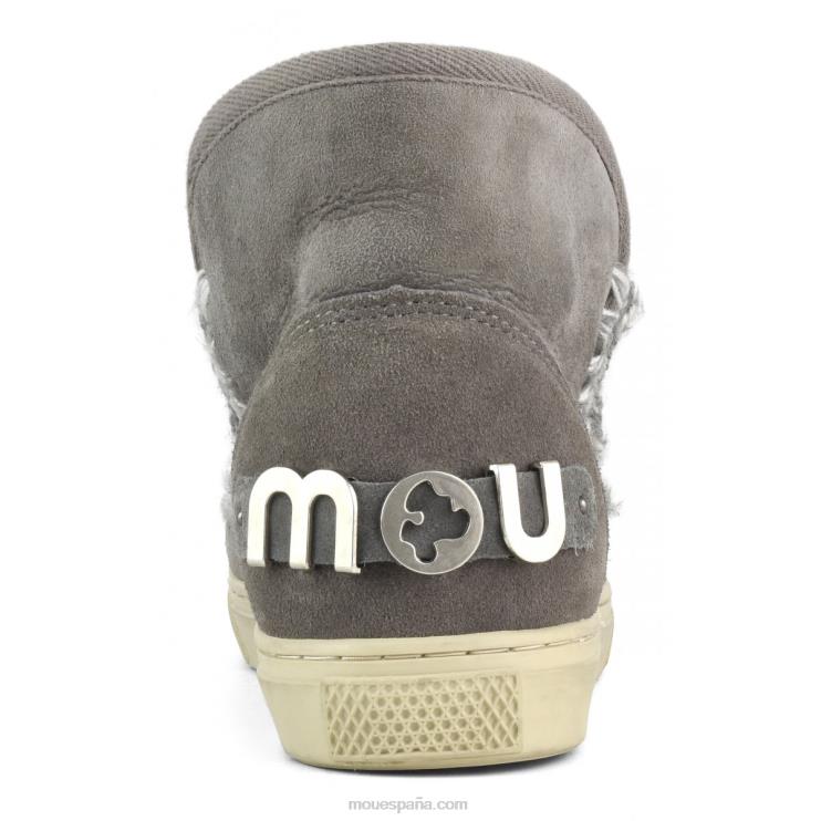 mujer zapatilla esquimal gran logo metalizado Mou NN6RX601 nuevo gris