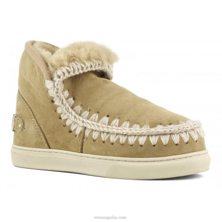mujer zapatilla esquimal gran logo metalizado Mou NN6RX603 tabaco