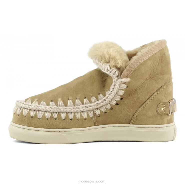 mujer zapatilla esquimal gran logo metalizado Mou NN6RX603 tabaco